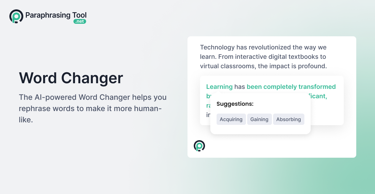 paraphrasing tool word changer